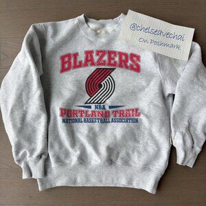 Vintage 90s Portland Trail Blazers Basketball Crewneck Sweatshirt, NBA Shirt Tee